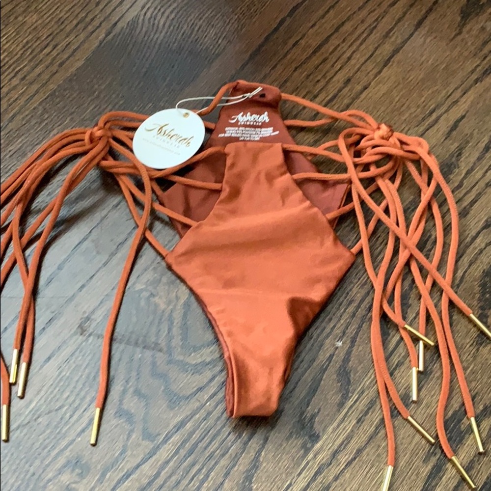 Asherah bikini bottom in burnt orange